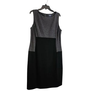 American Living Grey & Black Sleeveless Dress Sz 16 EUC Workwear